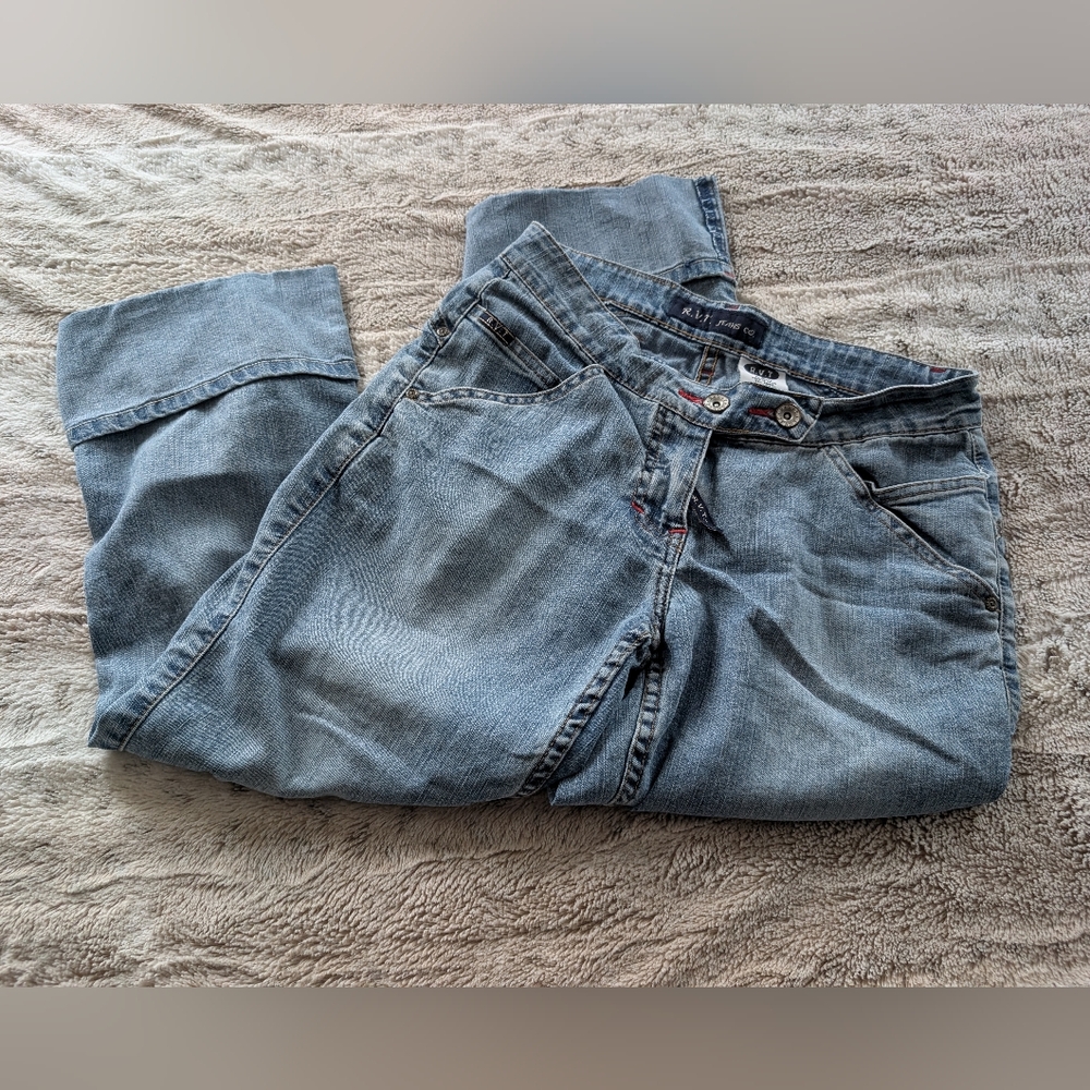 RVT Light Blue crop Boyfriend Jeans